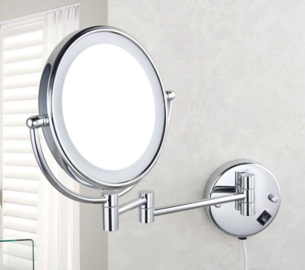Magnifying Bathroom Mirrors Wall Mounted
 2015 Bathroom Wall Mount Lighted Dual Sided Makeup Mirror