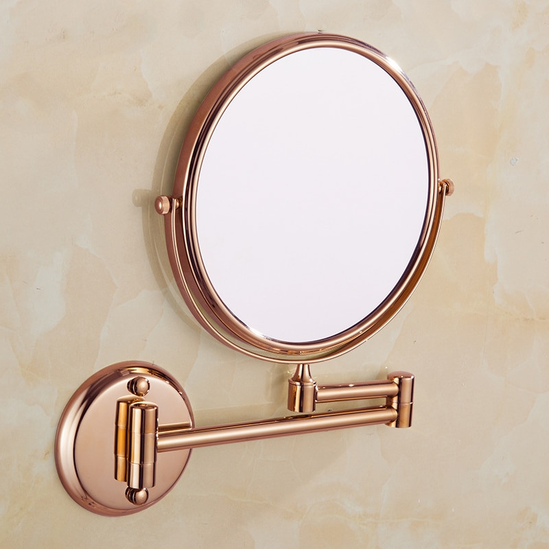 Magnifying Bathroom Mirrors Wall Mounted
 Bathroom Mirror Wall Mounted 8 inch Brass 3X 1X Magnifying