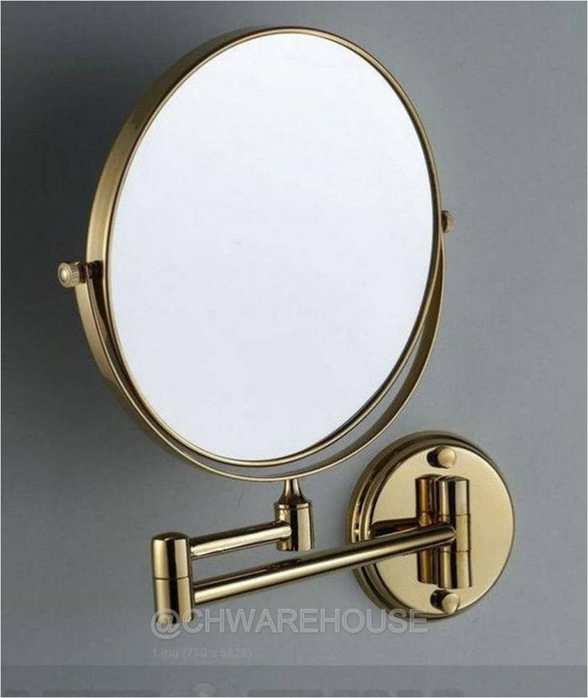 Magnifying Bathroom Mirrors Wall Mounted
 GOLD 8" MAGNIFYING MIRROR FOR BATH MAKEUP WALL MOUNTED