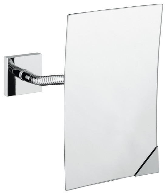 Magnifying Bathroom Mirrors Wall Mounted
 Rectangular Magnifying Mirror With Chrome Plated Wall