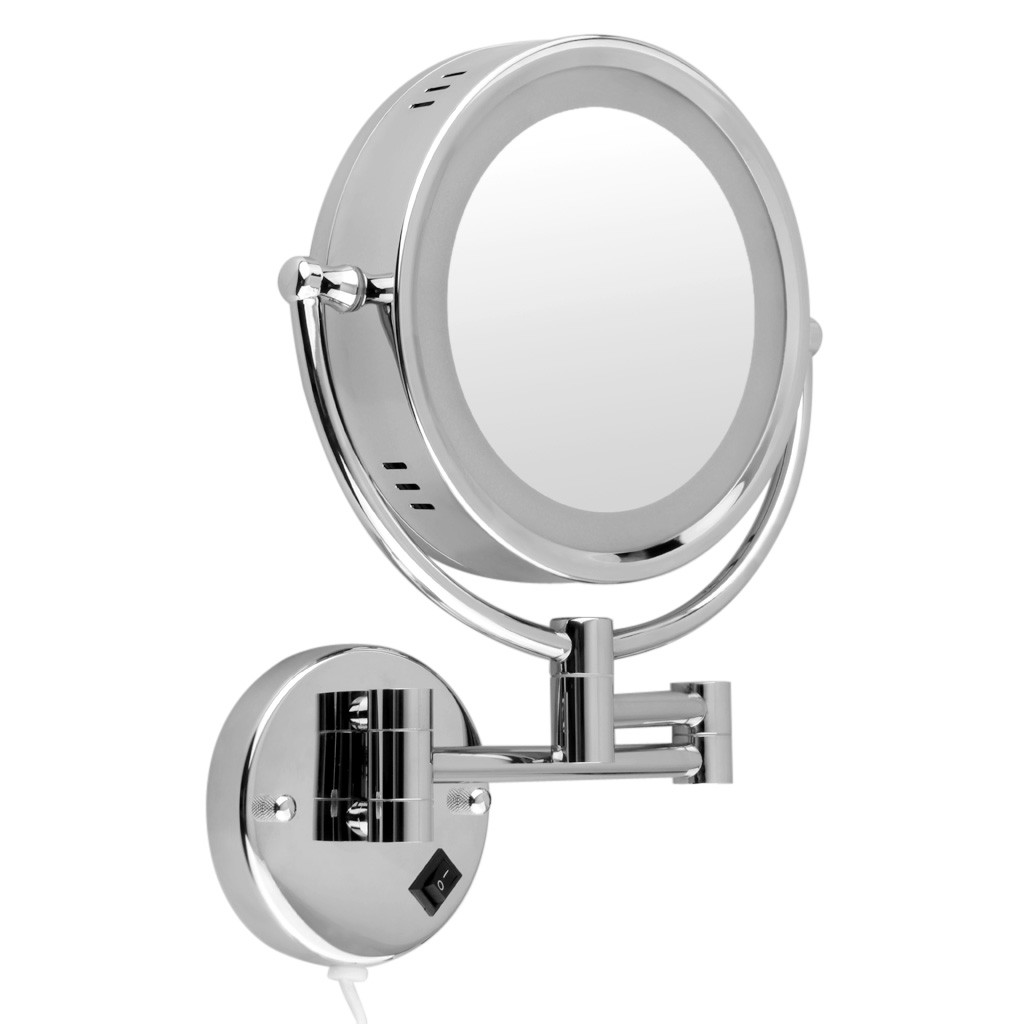 Magnifying Bathroom Mirrors Wall Mounted
 Makeup Cosmetic Mirror 10x Magnifying Lighted Swivel Stand
