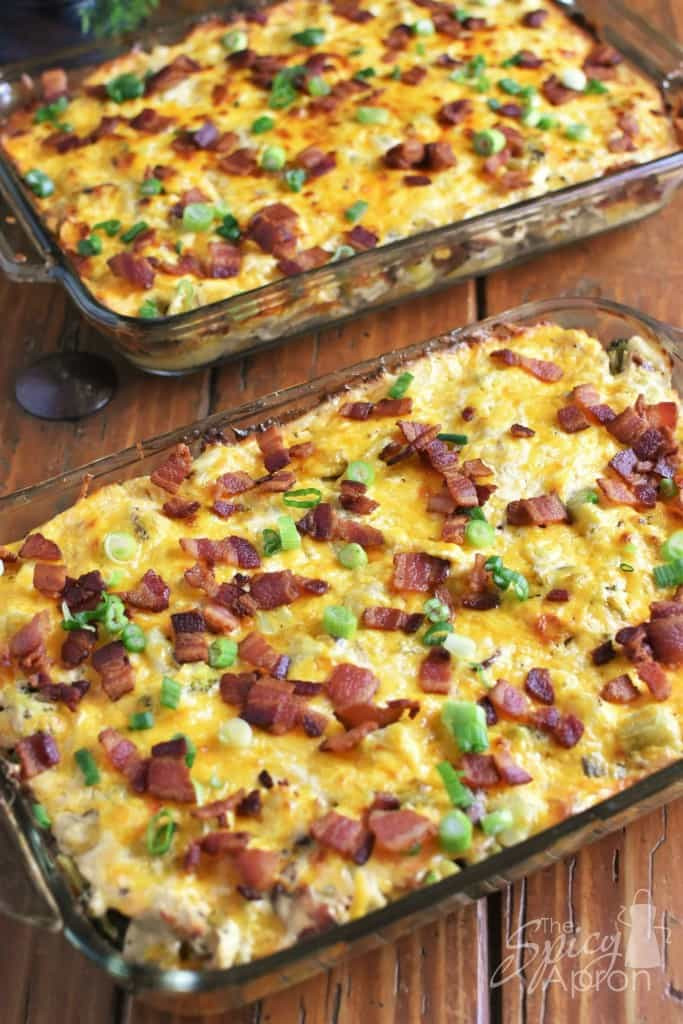 Main Dishes For A Crowd
 Loaded Baked Potato Casserole with Chicken for a Crowd