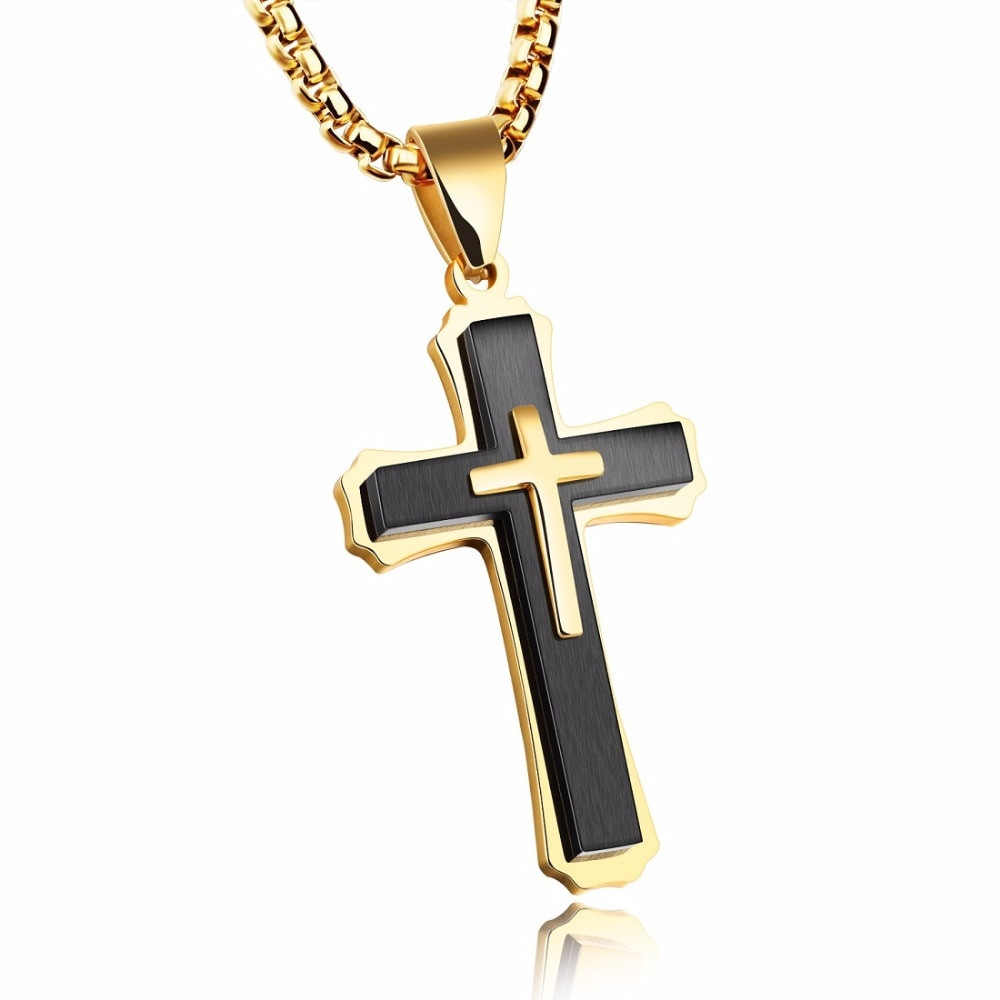 Male Cross Necklace
 FATE LOVE Brand Men Necklaces & Pendants Male Cross