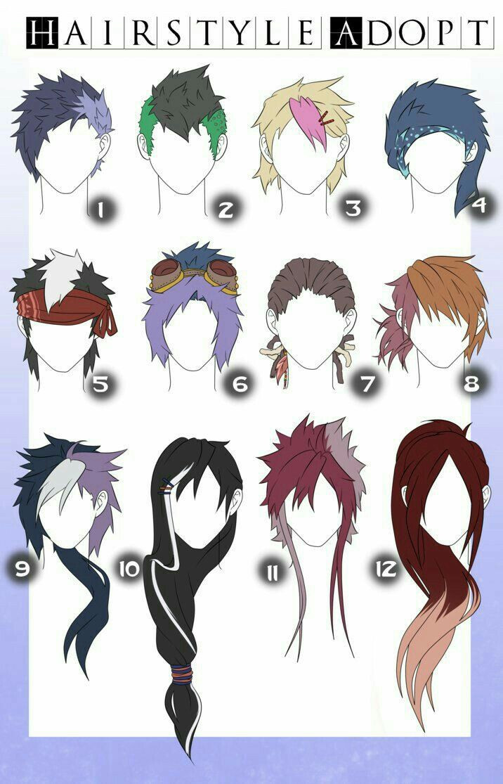 Male Hairstyles Anime
 72 best images about Drawing hair on Pinterest