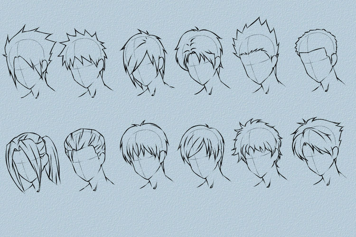 Male Hairstyles Anime
 How to Draw Anime Hair VripMaster