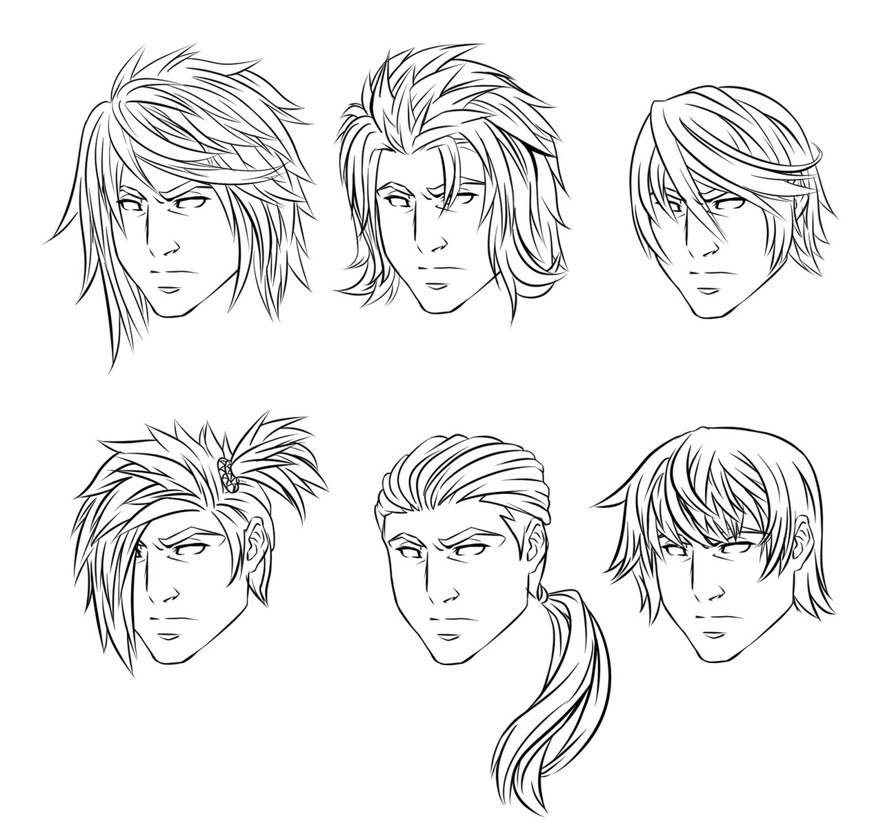 Male Hairstyles Anime
 Anime Male Hairstyles by CrimsonCypher on DeviantArt