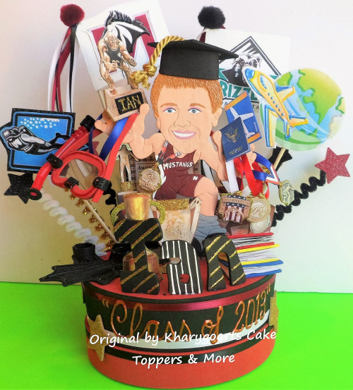 Male High School Graduation Party Ideas
 Graduation for men cake topper college Graduation party