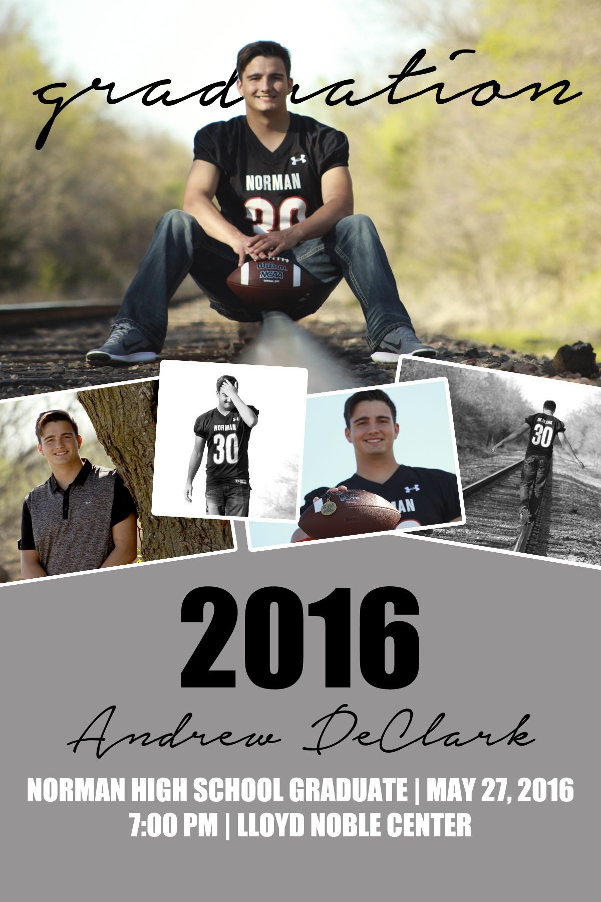 Male High School Graduation Party Ideas
 Graduation Announcement Senior Collage Boy