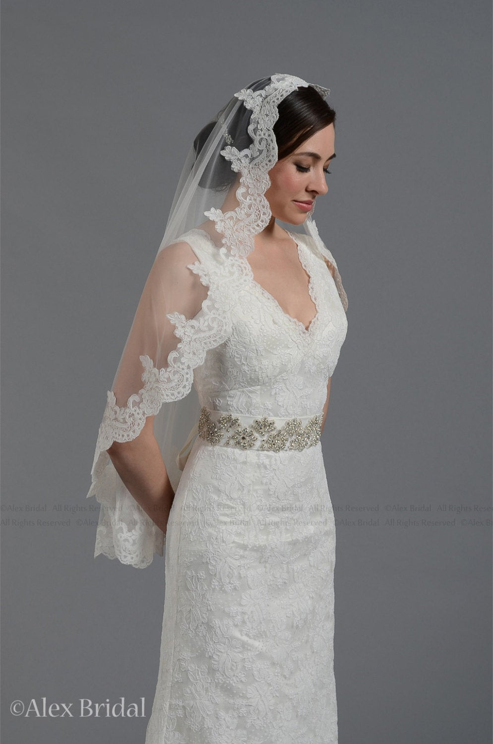 Mantilla Veil Wedding
 wedding veil bridal veil mantilla veil elbow length veil