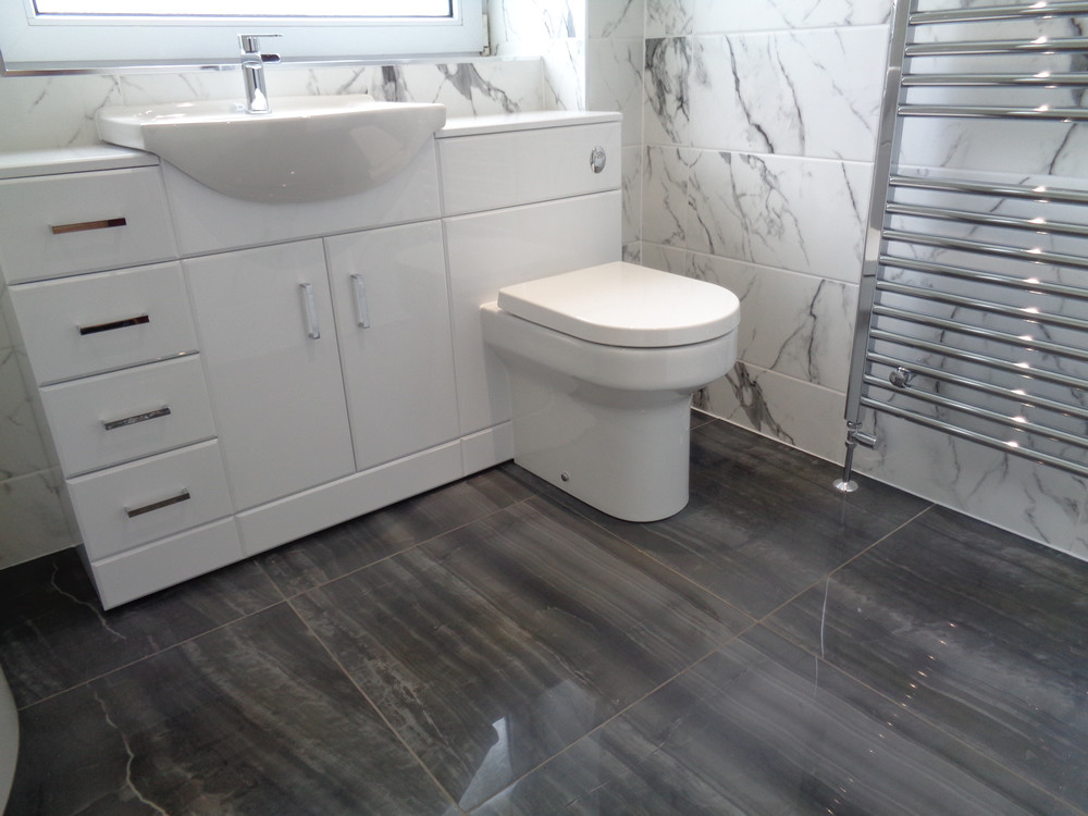 Marble Bathroom Floor Tiles
 Luxury Bathroom Renovation With Italian Marble Effect Tiles