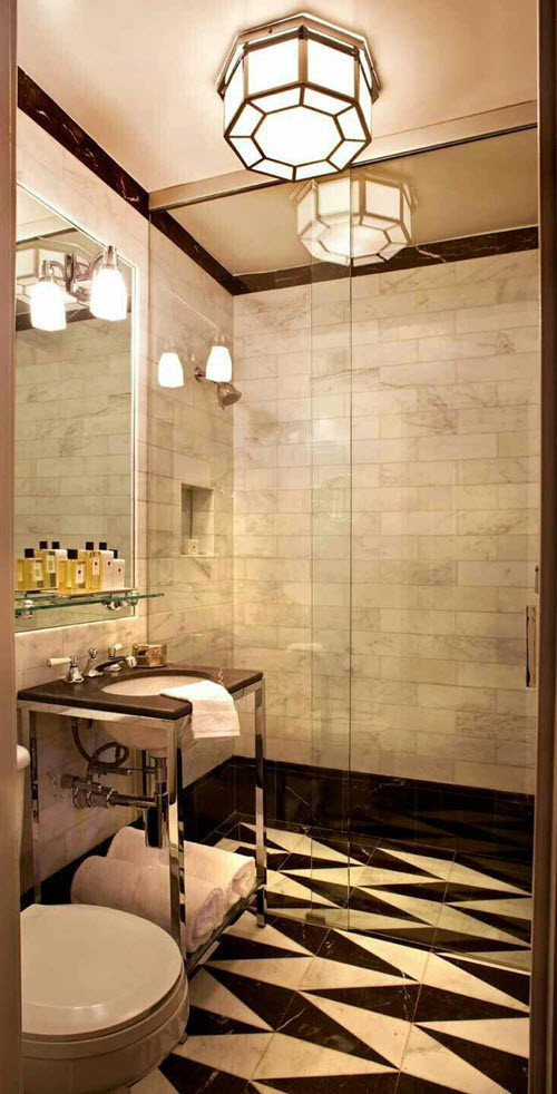 Marble Bathroom Floor Tiles
 35 black and white marble bathroom floor tiles ideas and