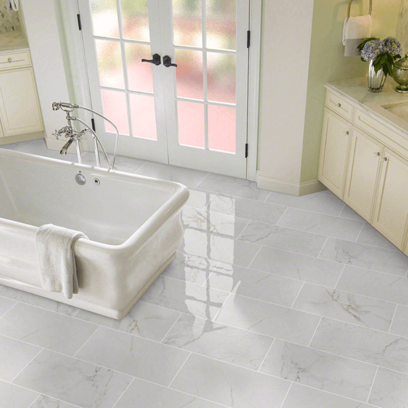 Marble Bathroom Floor Tiles
 Double Take 5 Porcelain Tiles You Won t Believe Aren t Marble