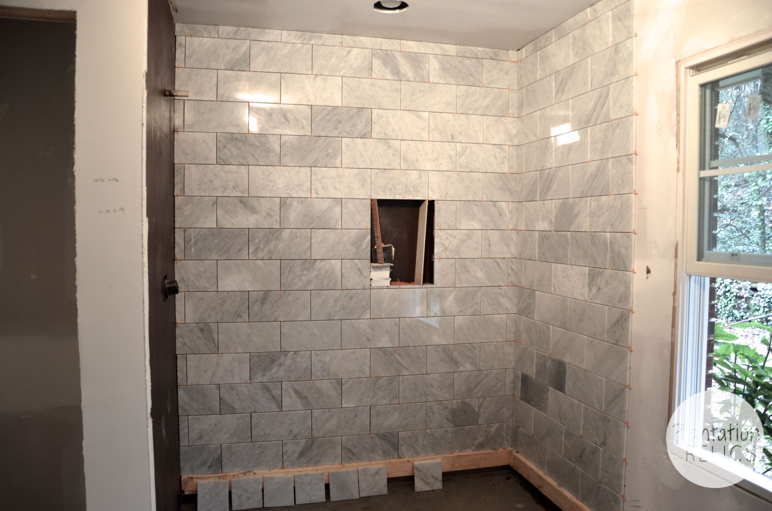 Marble Bathroom Showers
 Carrara Marble Master Bath Flip House Update