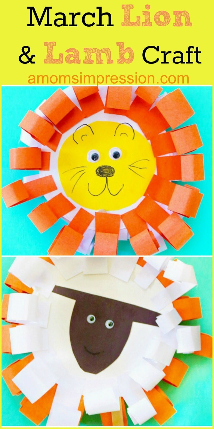 March Crafts For Toddlers
 Easy and Adorable Paper Plate March Lion and Lamb Craft