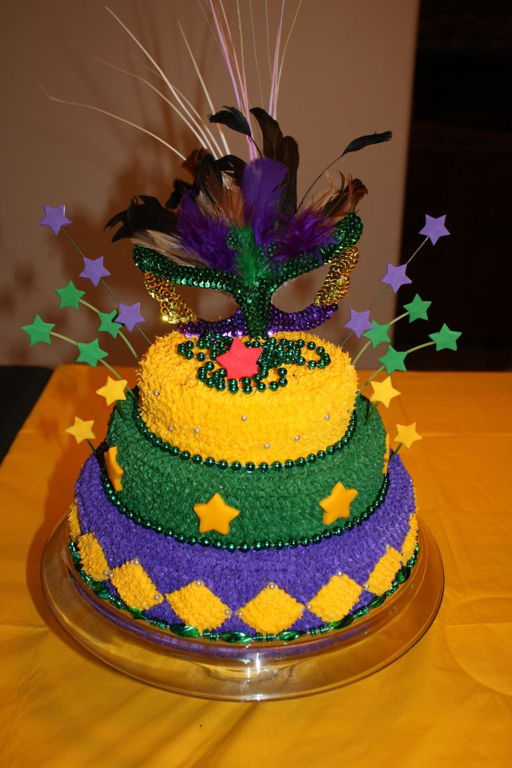 Mardi Gra Birthday Cake
 1000 images about Cake Mardi Gras Cakes and Cupcakes I