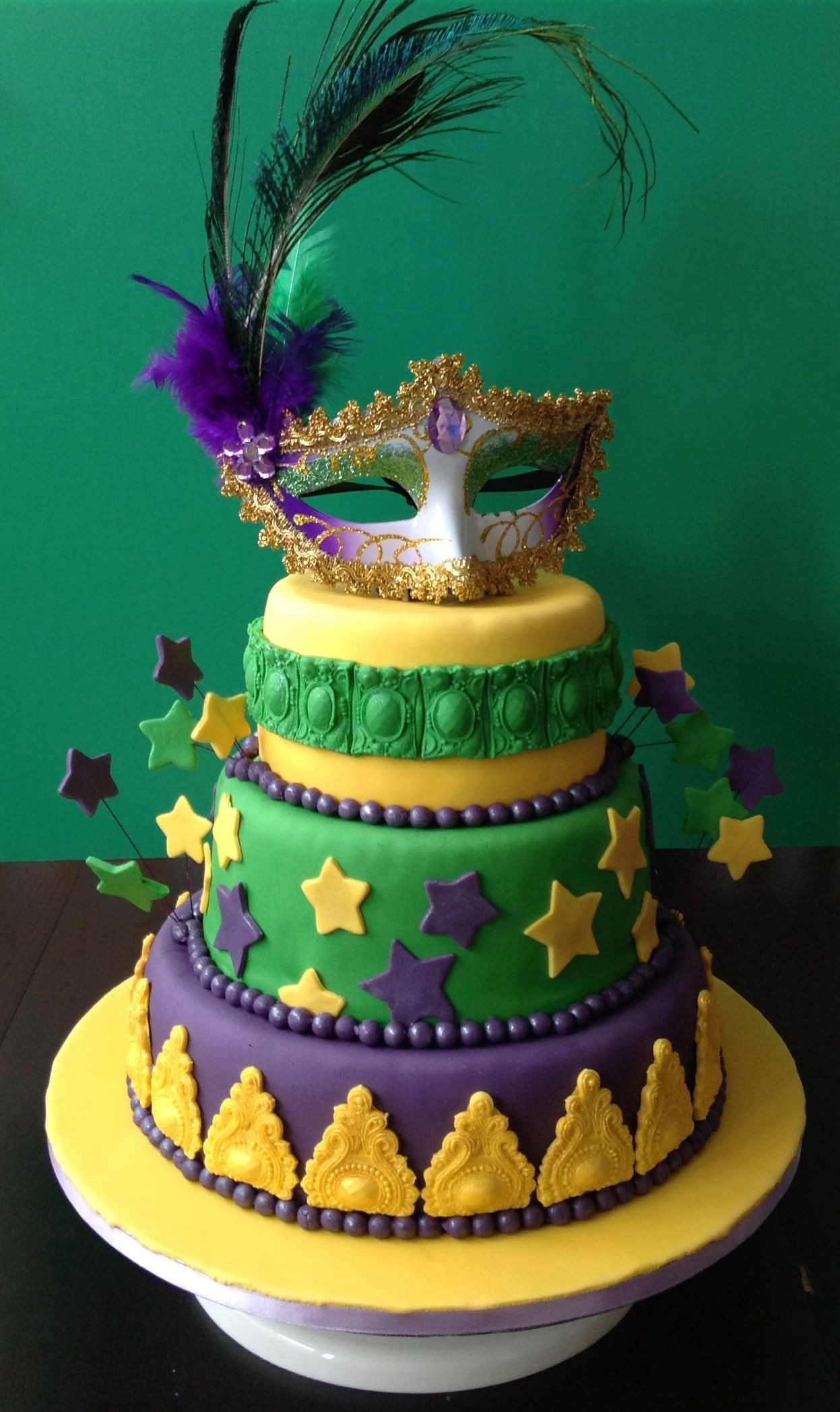Mardi Gras Birthday Cake
 Mardi gras birthday cake