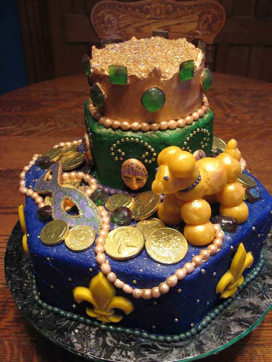 Mardi Gras Birthday Cake
 Mardi Gras Birthday Cake CakeCentral