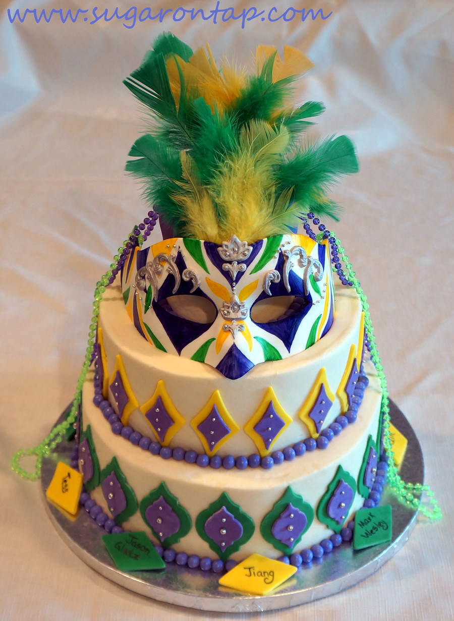 Mardi Gras Birthday Cake
 Mardi Gras Cake CakeCentral