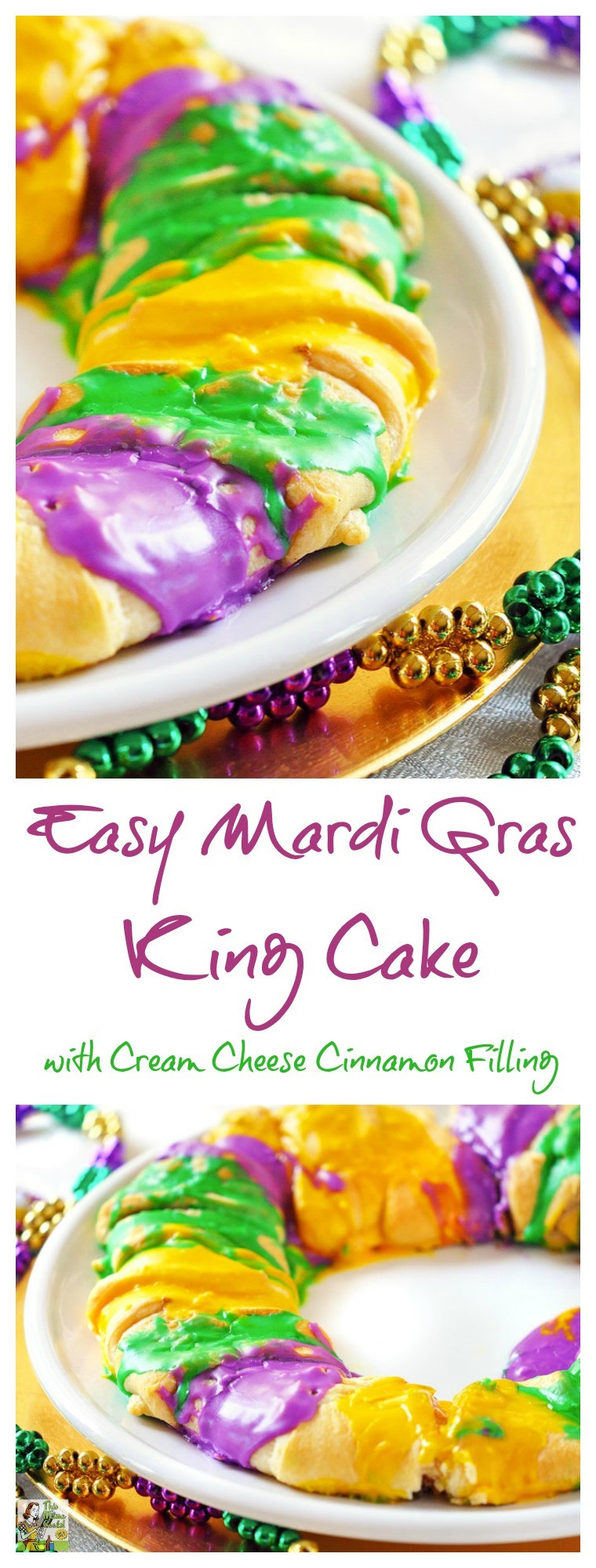 Mardi Gras Cake Recipe
 Easy Mardi Gras King Cakes Recipe with Cream Cheese