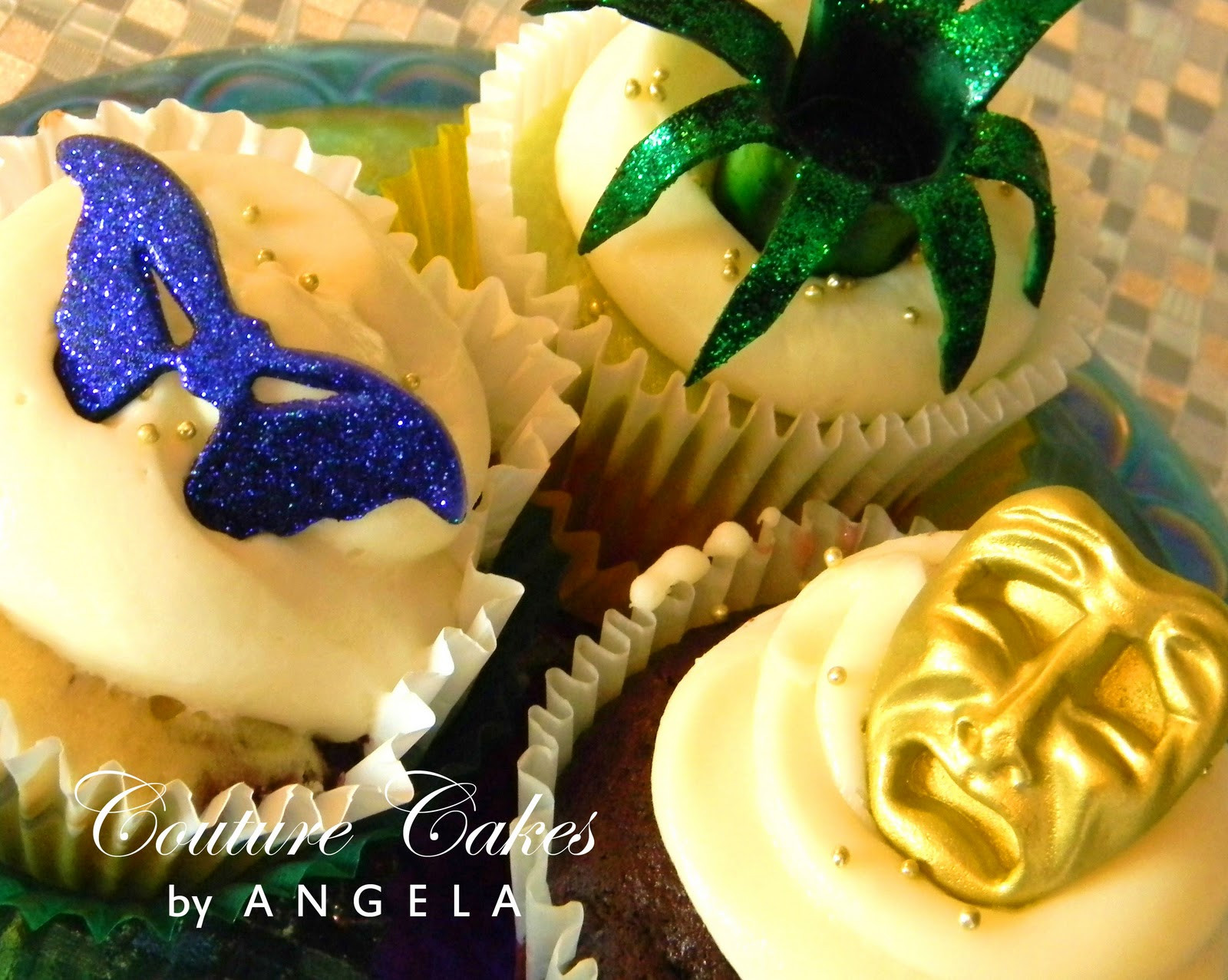Mardi Gras Cupcakes
 Couture Cakes by Angela Cupcake Gallery