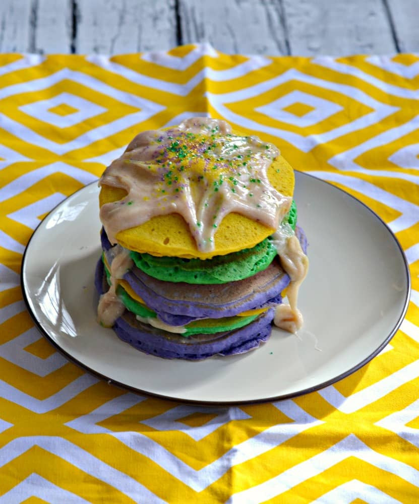 Mardi Gras Pancakes
 King Cake Pancakes Hezzi D s Books and Cooks