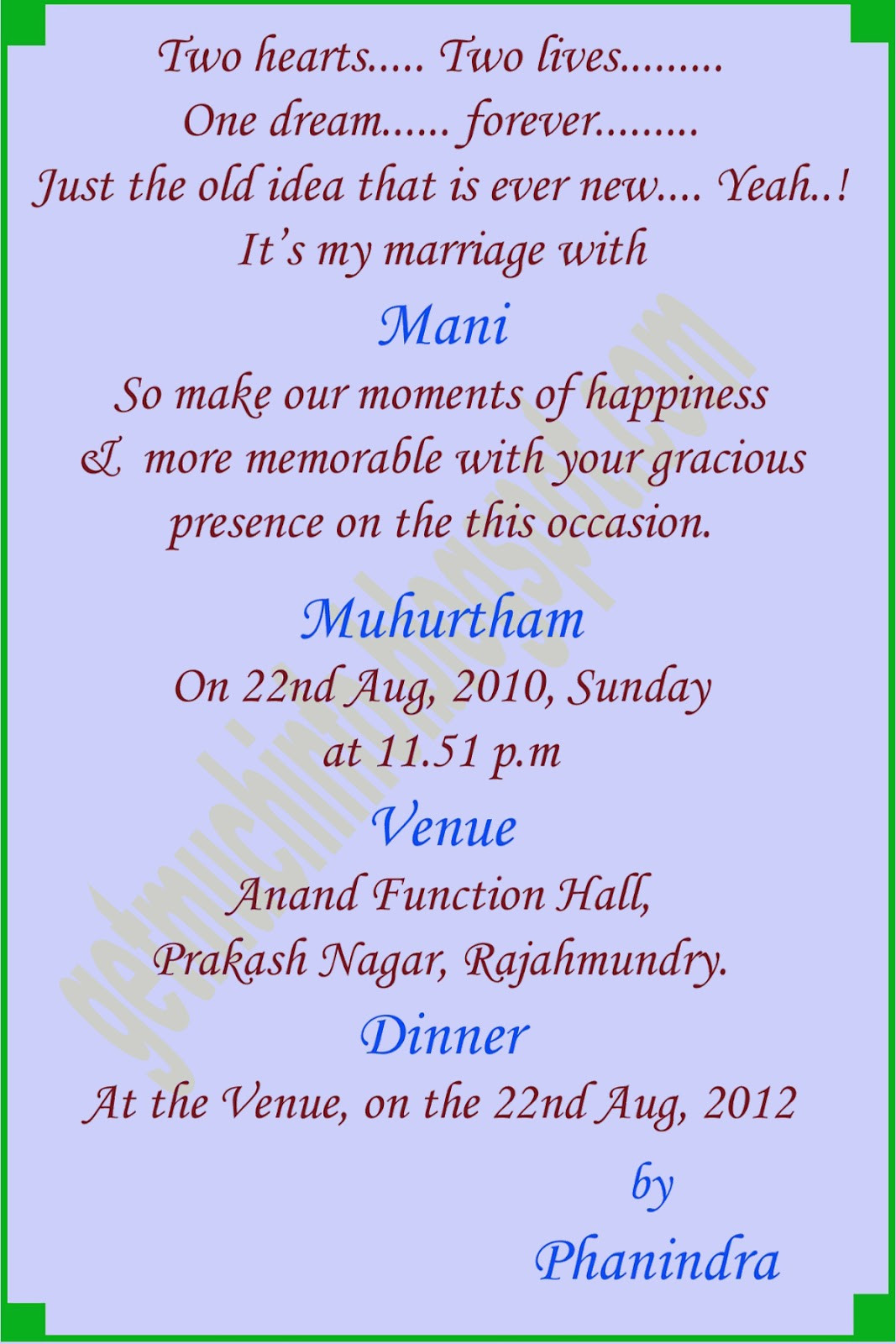 Marriage Card Quotes
 Get Much Information Indian Hindu Marriage Invitation