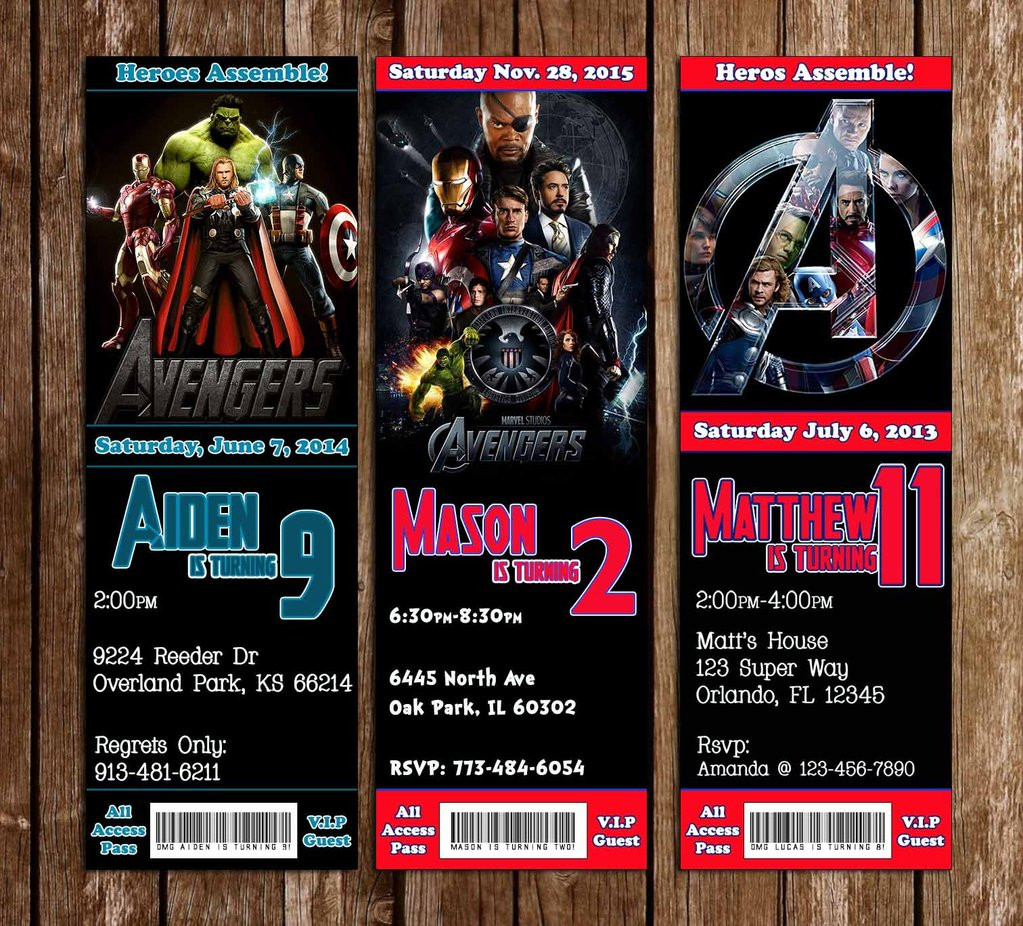 Marvel Birthday Invitations
 Novel Concept Designs Marvel The Avengers Birthday