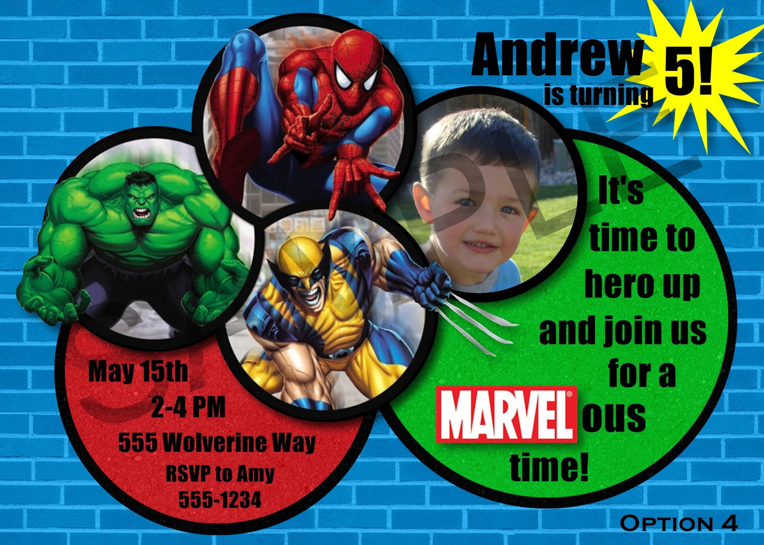 Marvel Birthday Invitations
 Unavailable Listing on Etsy