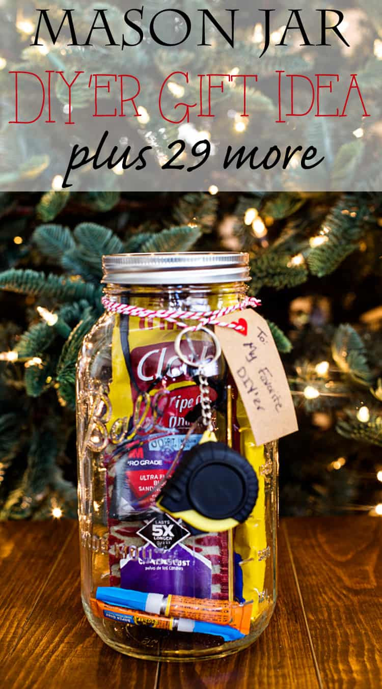 Mason Jar DIY Christmas Gifts
 Mason Jar Gift for the DIY Lover Domestically Speaking
