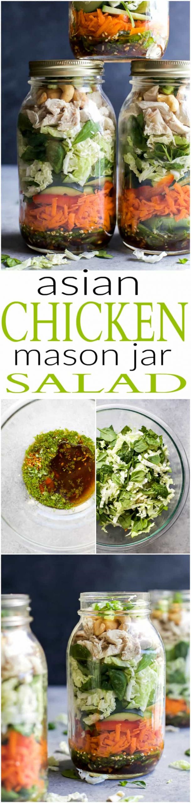 Mason Jar Salad Recipes Low Calorie
 Asian Chicken Mason Jar Salad Recipe