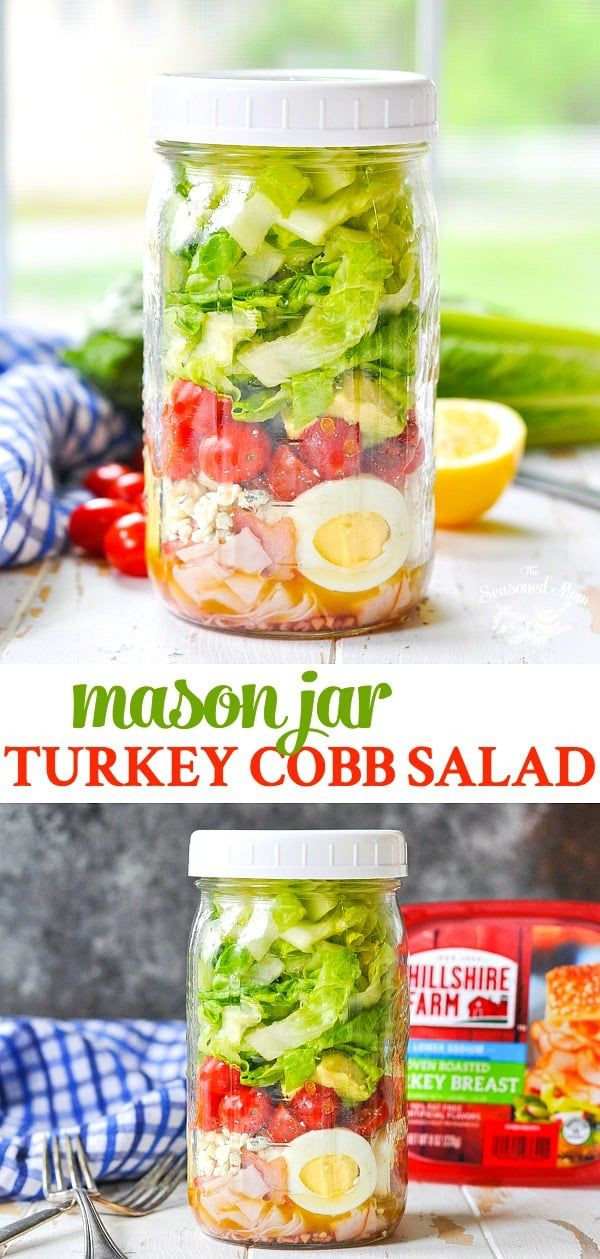 Mason Jar Salad Recipes Low Calorie
 Mason Jar Turkey Cobb Salad Recipe