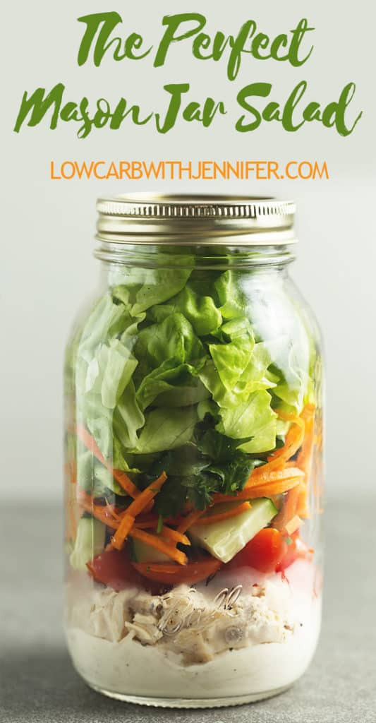 Mason Jar Salad Recipes Low Calorie
 Mason Jar Salad • Low Carb with Jennifer