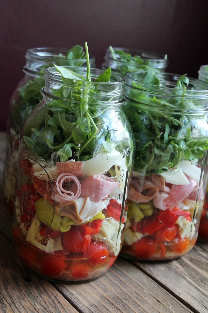 Mason Jar Salad Recipes Low Calorie
 Antipasto Mason Jar Salad Recipe