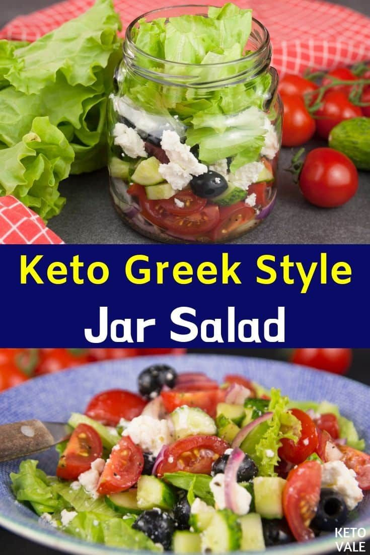 Mason Jar Salad Recipes Low Calorie
 Keto Greek Mason Jar Salad Recipe