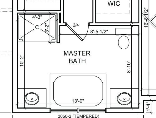 Master Bathroom Dimensions
 Here are Some Free Bathroom Floor Plans to Give You Ideas
