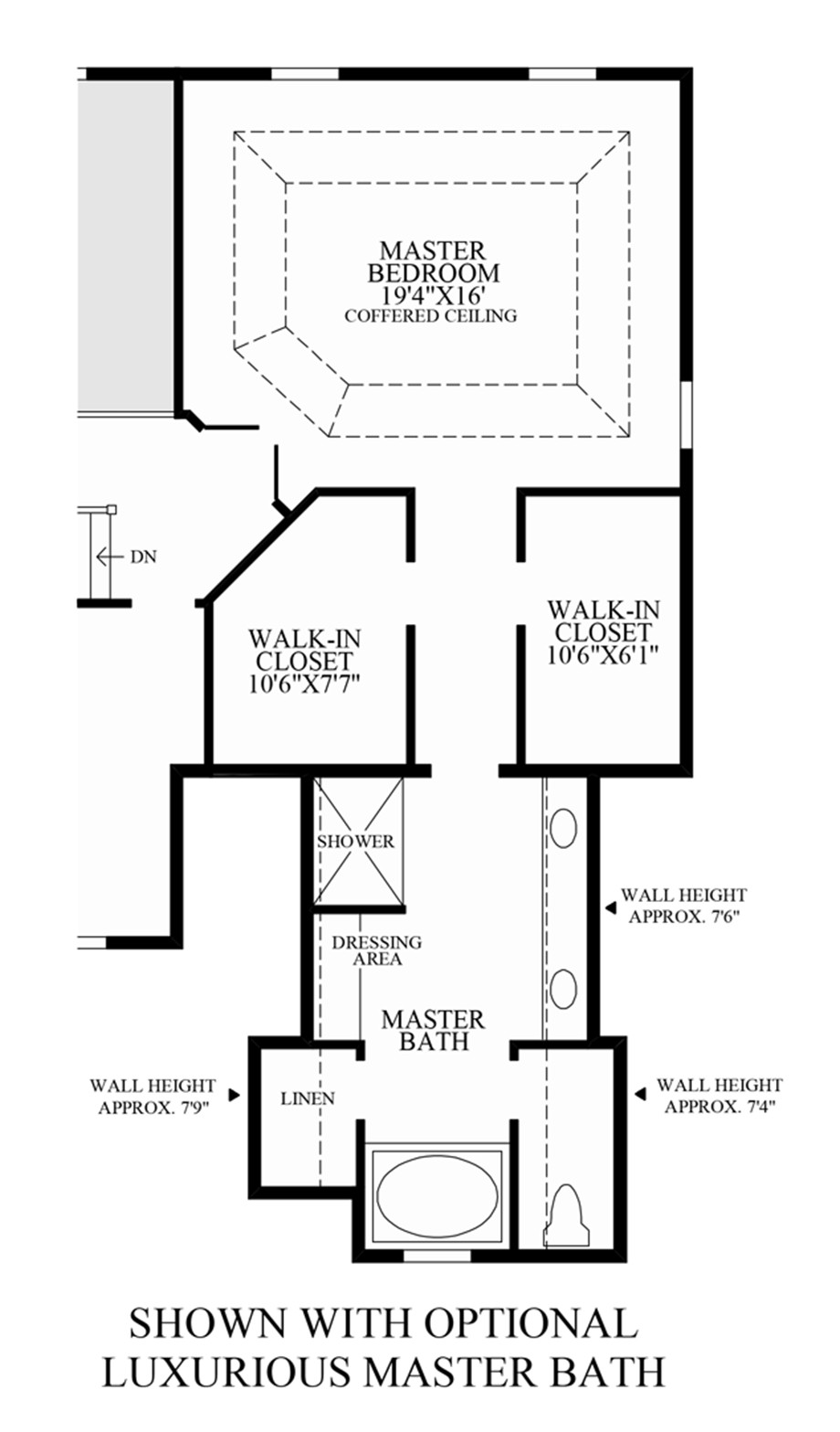Master Bathroom Floor Plan
 High Pointe at St Georges Carolina Collection