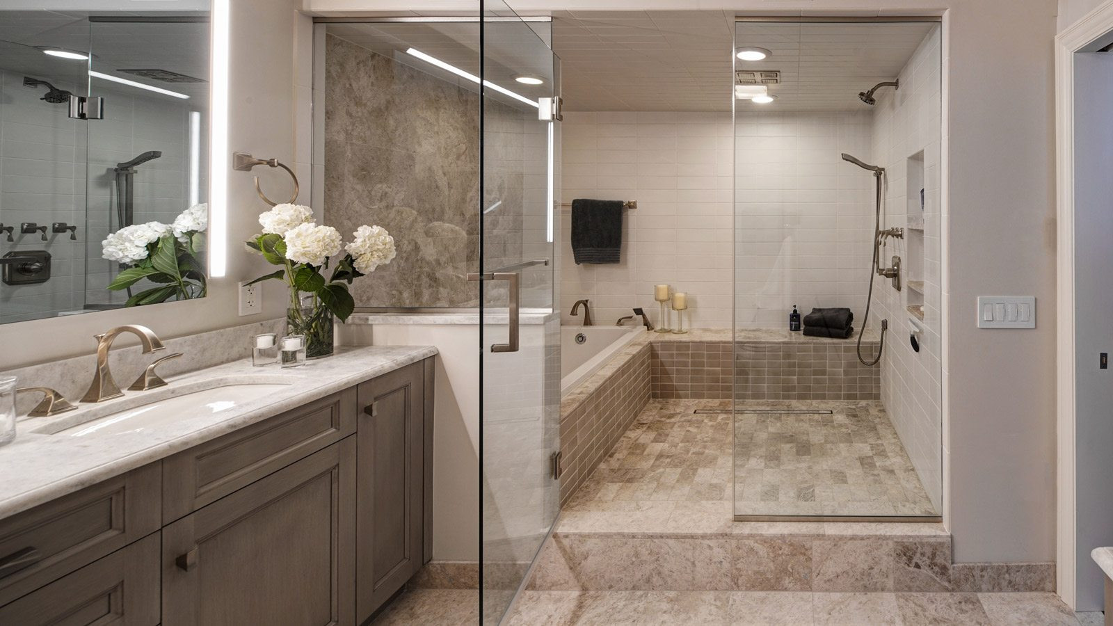 Master Bathroom Renovation
 Chicago Condo Master Bath Renovation Drury Design