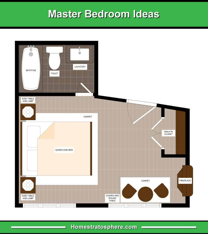 Masters Bedroom Plan
 13 Primary Bedroom Floor Plans puter Layout Drawings