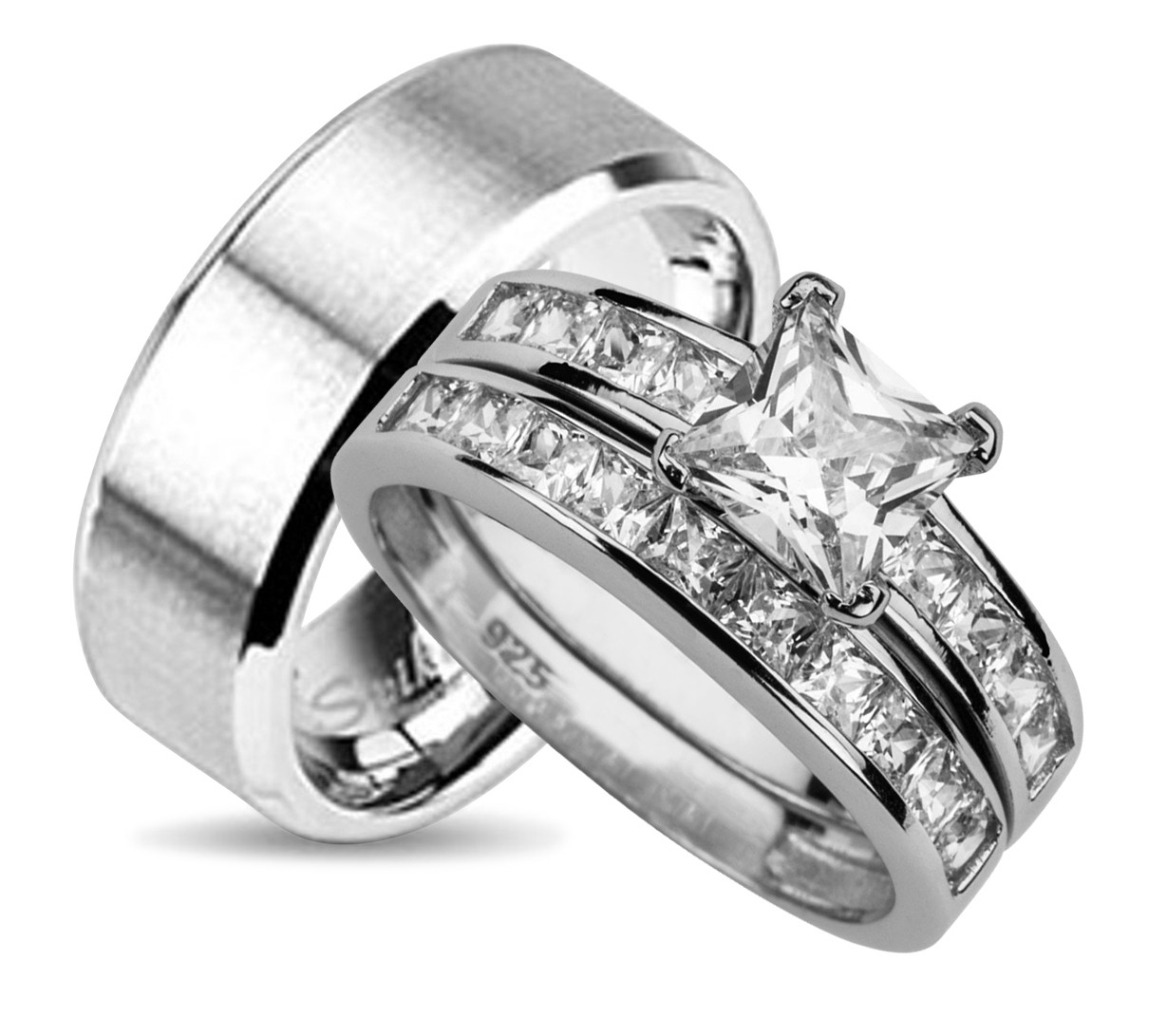 Matching Wedding Ring Sets His And Hers
 LaRaso & Co His and Hers Wedding Ring Set Matching