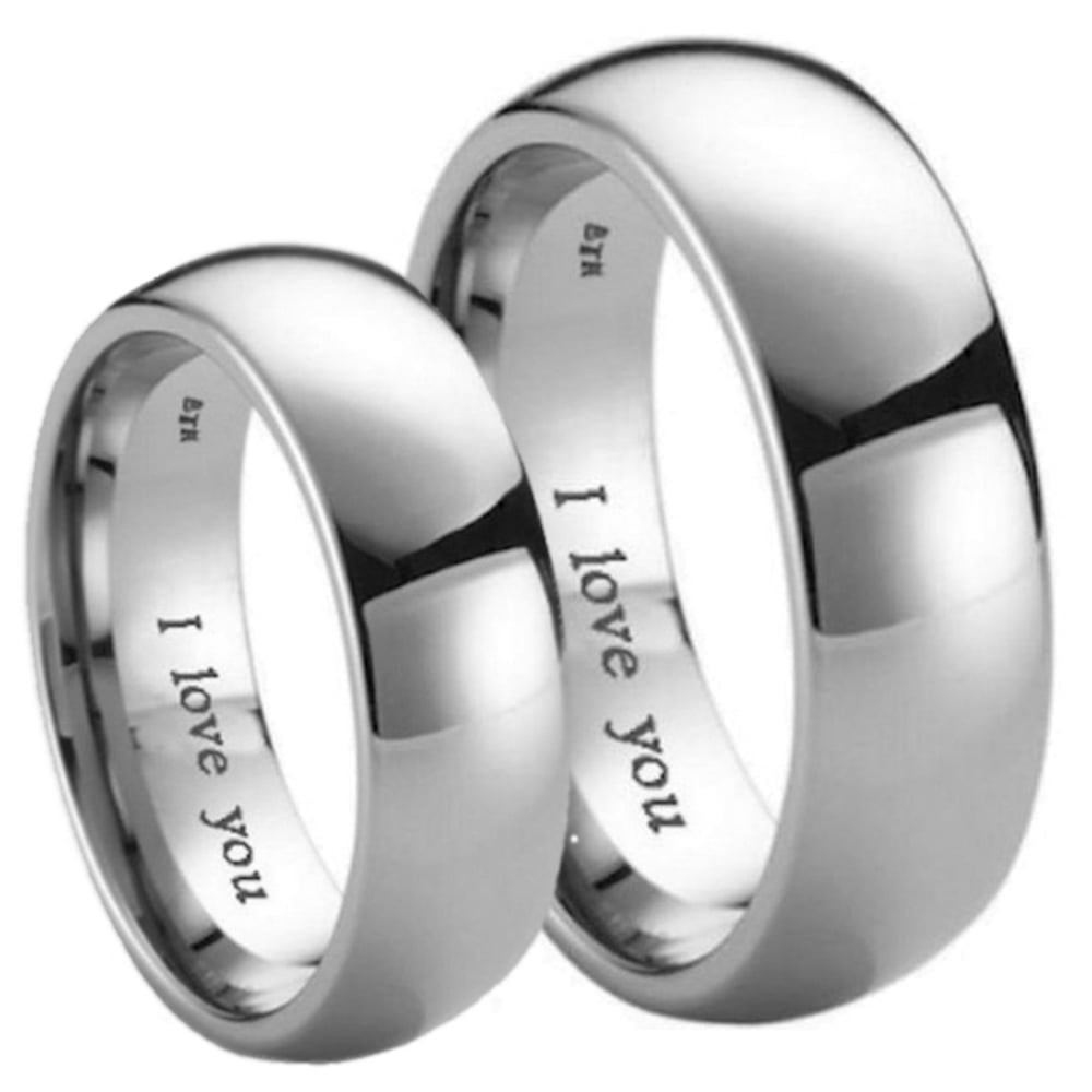 Matching Wedding Ring Sets His And Hers
 His and Hers Matching Titanium Wedding Couple Ring Sets