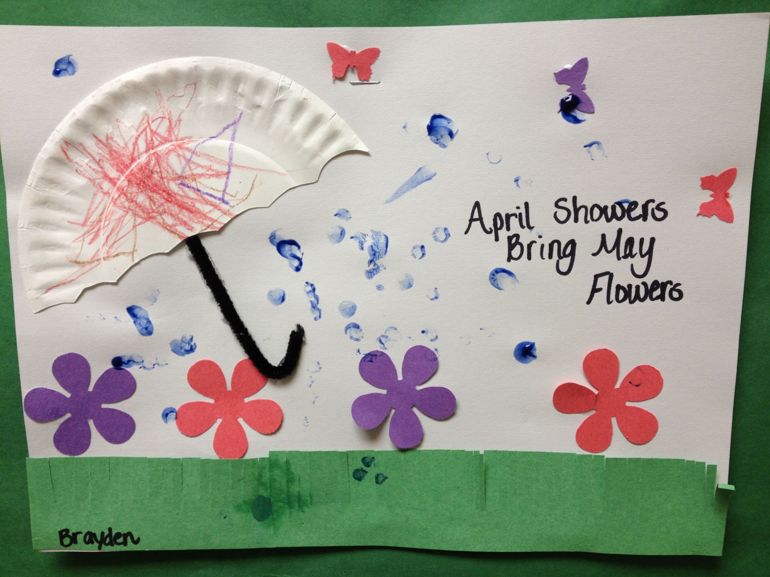 May Art Projects For Preschoolers
 Preschool Spring Art April Showers Bring May Flower The