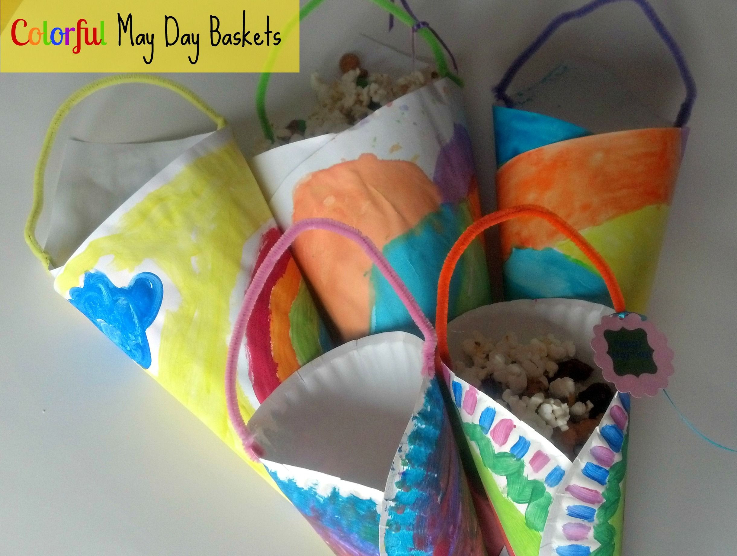 May Art Projects For Preschoolers
 Spring Craft Colorful May Day Baskets from Mom It Forward