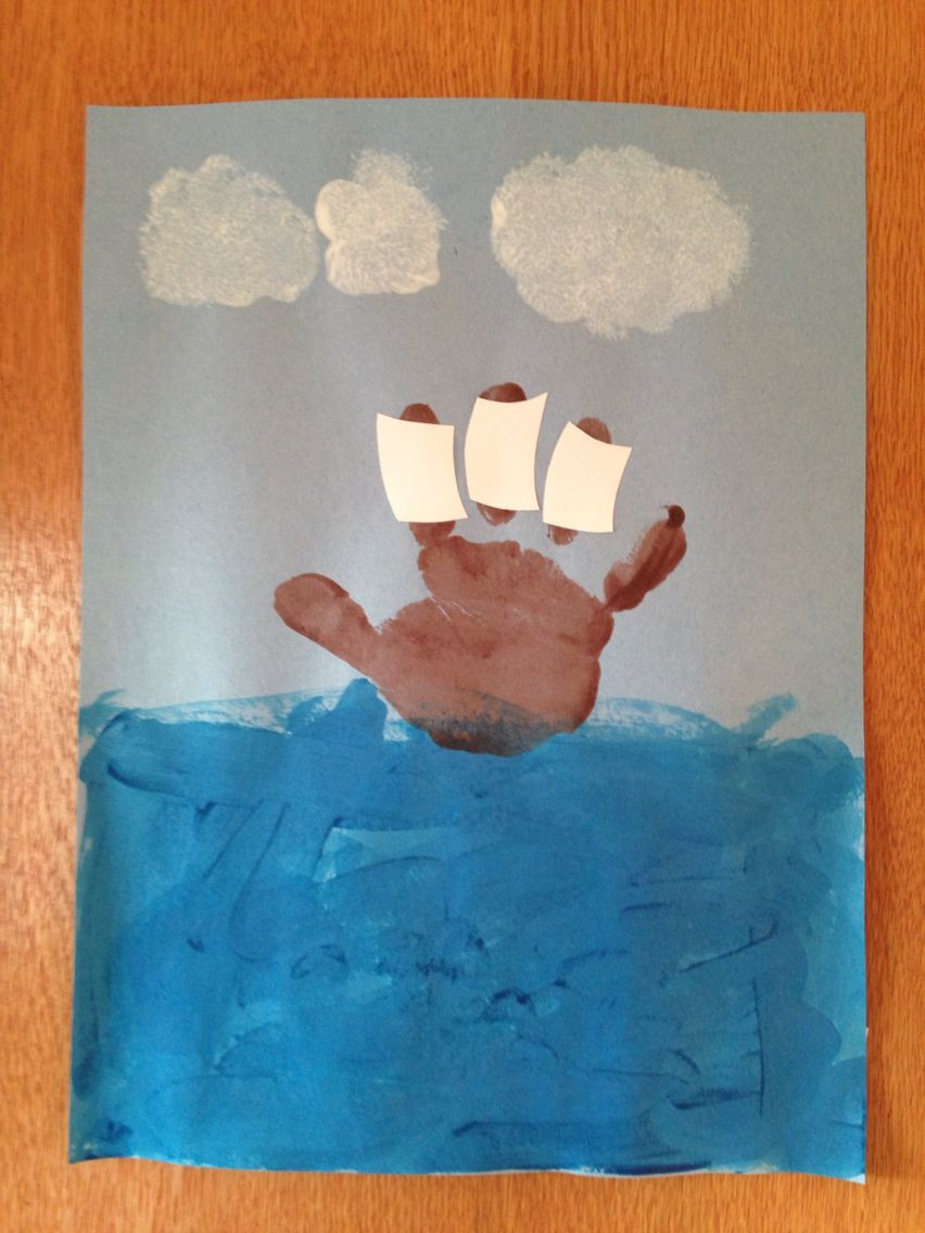 May Art Projects For Preschoolers
 Mayflower Handprint Craft Thanksgiving Craft Preschool