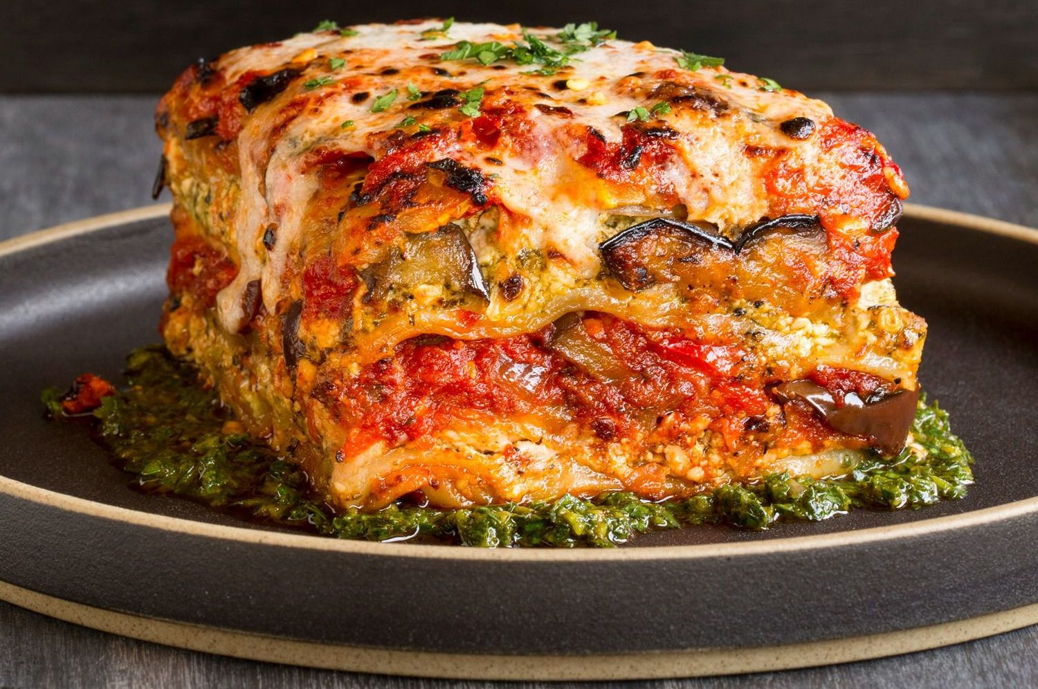 Meat And Veggie Lasagna
 Vegan Grilled Garden Ve able Lasagna With Puttanesca