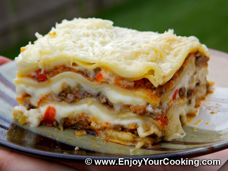 Meat And Veggie Lasagna
 Lasagna with Beef and Ve ables Recipe