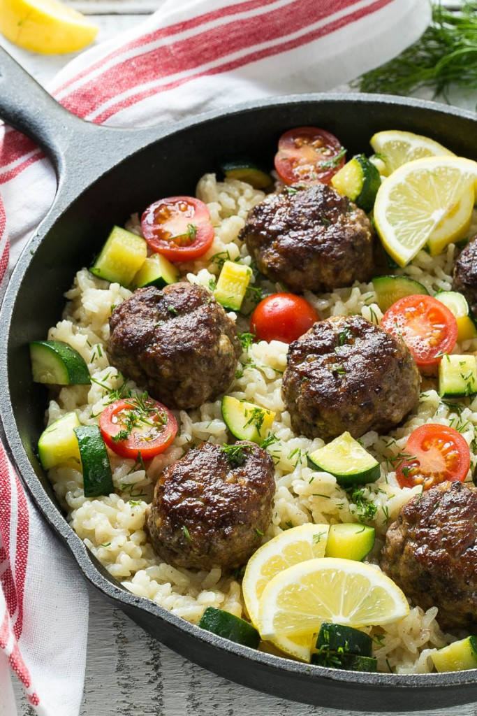 Meatball Dinner Ideas
 e Pot Greek Meatballs with Lemon Dill Rice Dinner at