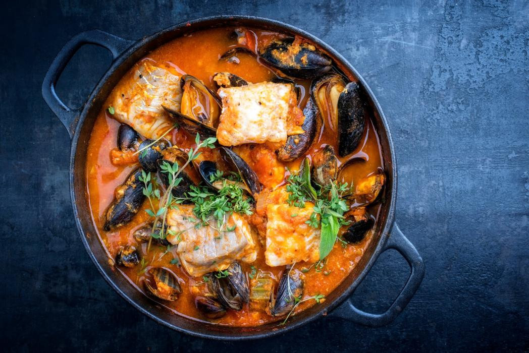 Mediterranean Seafood Stew
 Mediterranean Seafood Stew – 4 Servings