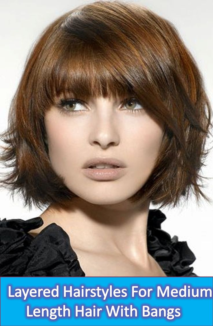 Medium Length Choppy Layered Haircuts With Bangs
 590 Best images about beauty on Pinterest