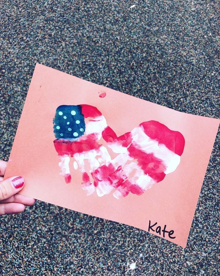Memorial Day Art And Craft
 Memorial Day 4th of July handprint art