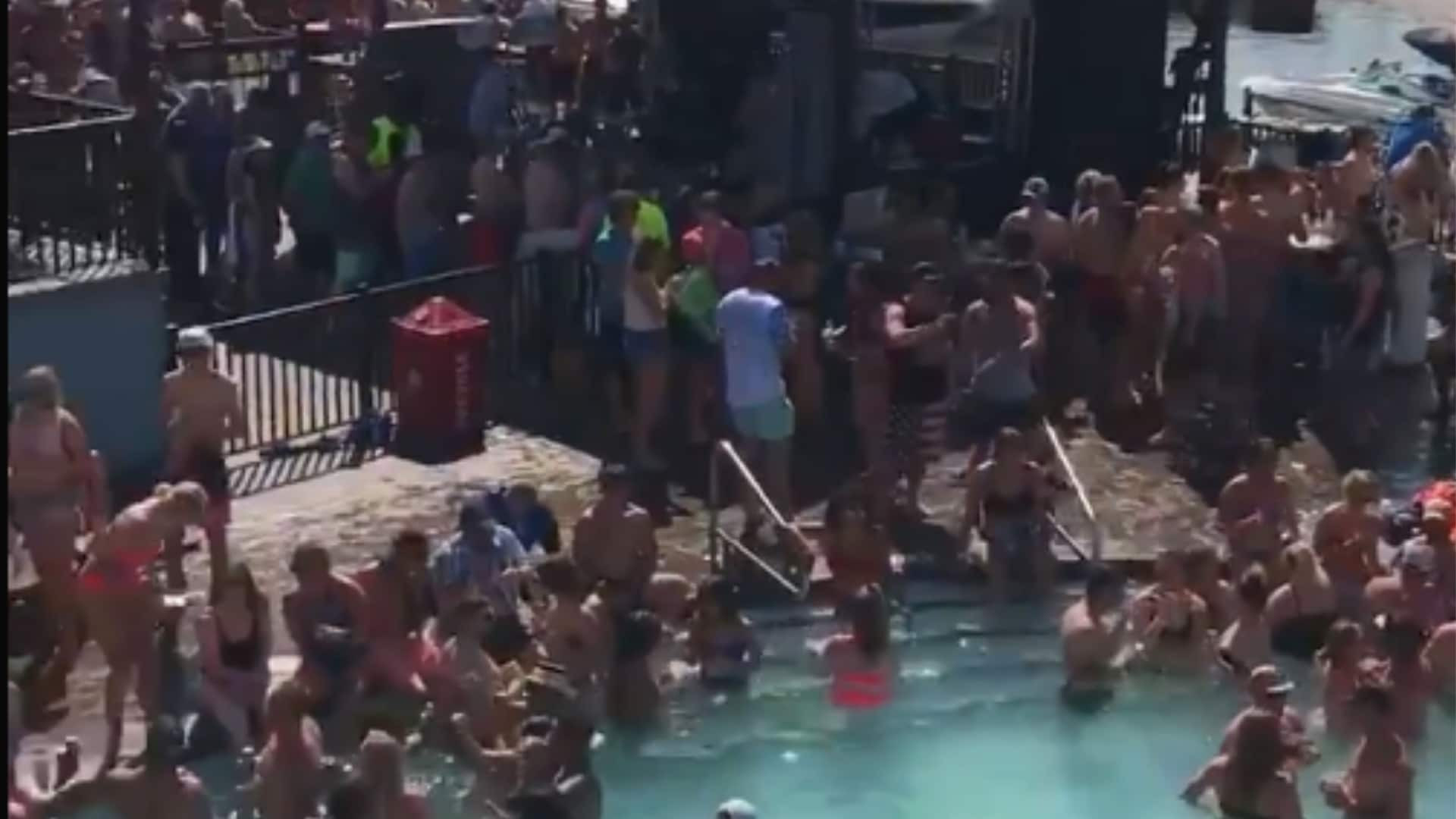 Memorial Day Pool Party
 crowds spotted at viral Memorial Day pool party in